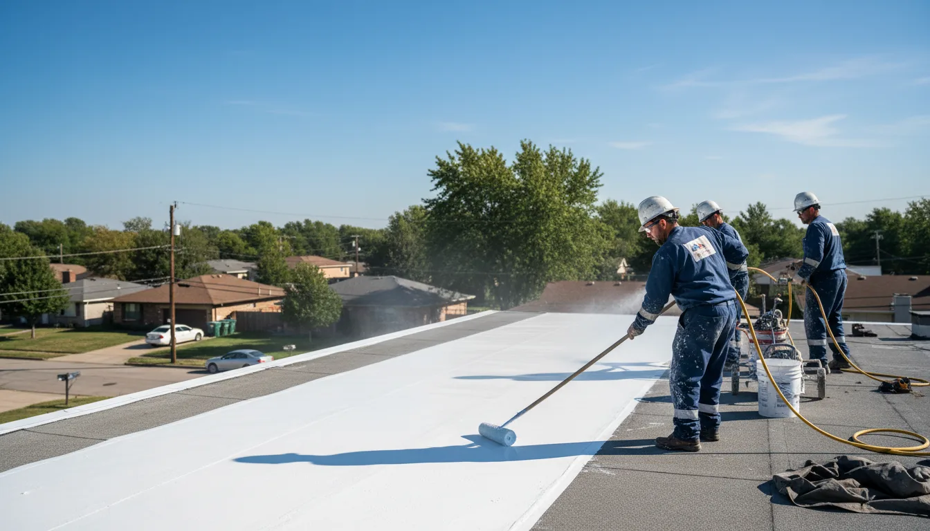 Commercial roof coating in Roscoe, MN near me